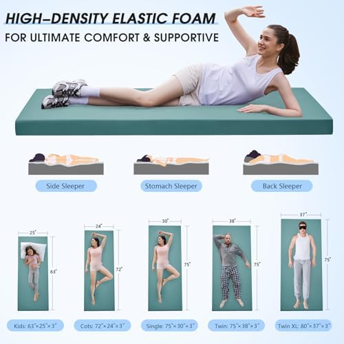 CYMULA Memory Foam Camping Mattress Pad, Sleeping Pad - Image 2