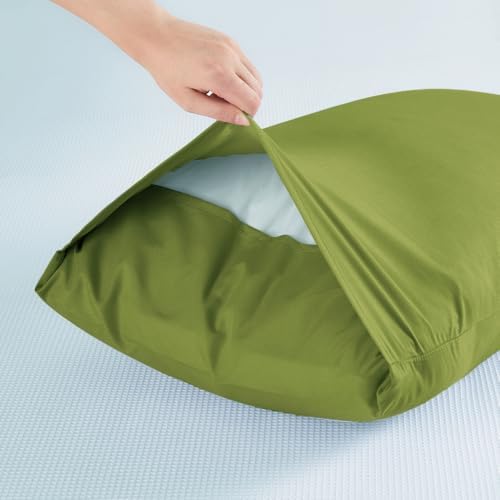 Deep Sage GreenStandard Size Pillow Cases Set of 2 - Image 4