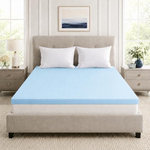 IULULU Mattress Topper Full, 2 Inch Gel Memory Foam Bed Topper by ComfortforLiving