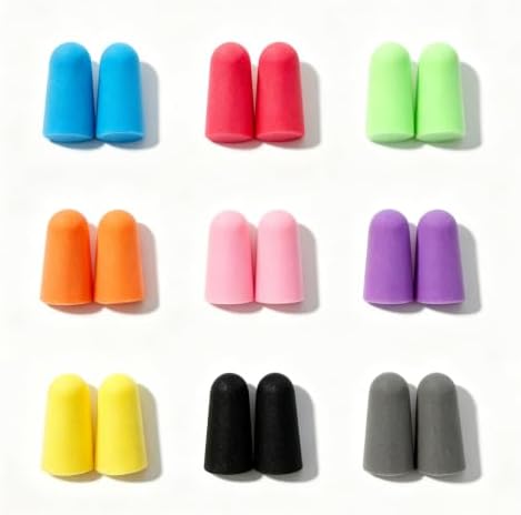 20 Pairs Multicolor Foam Ear Plugs, 32dB NRR Reusable Noise Canceling Earplugs by vvmotes