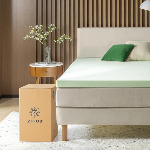 ZINUS 3 Inch Green Tea Memory Foam Mattress Topper, Pressure-Relieving Layer - Image 4