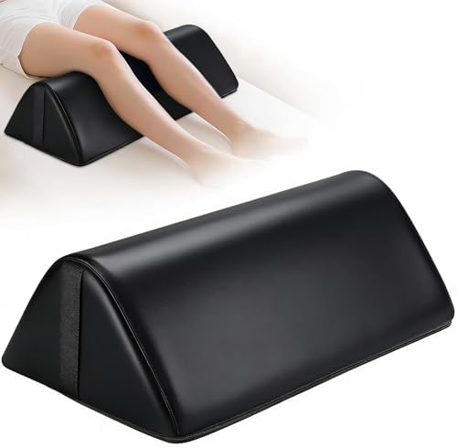 Knee Wedge Pillow for Legs, Under Knee Elevated Pillow for Sleeping on Back by Noverlife