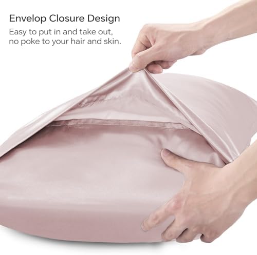 BEDELITE Satin Body Pillow Cover, 20x54 Inch, Lotus Pink - Image 4