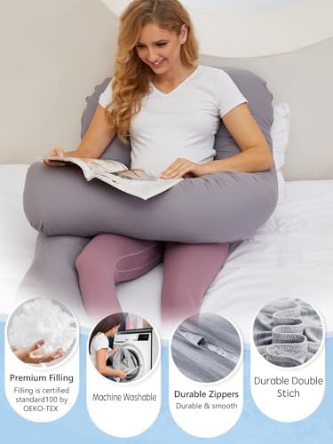 Pregnancy Pillow for Sleeping, U Shaped Maternity Pillow - Image 6