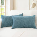 CaliTime Decorative Couch Throw Pillow Covers 26 X 16 Inches Smoke Blue by CaliTime