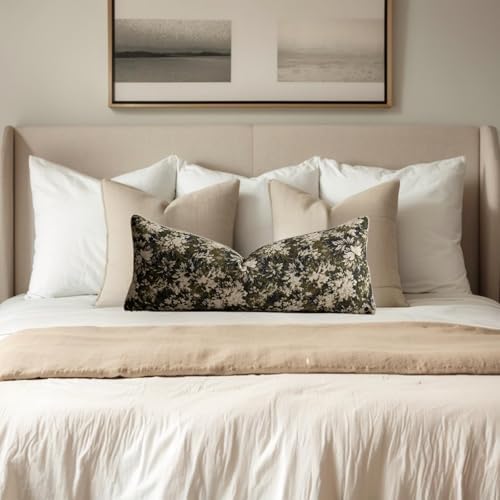 DEZENE Pack of 1 Vintage Floral Lumbar Pillow Covers 14x36 Boho Farmhouse - Image 4