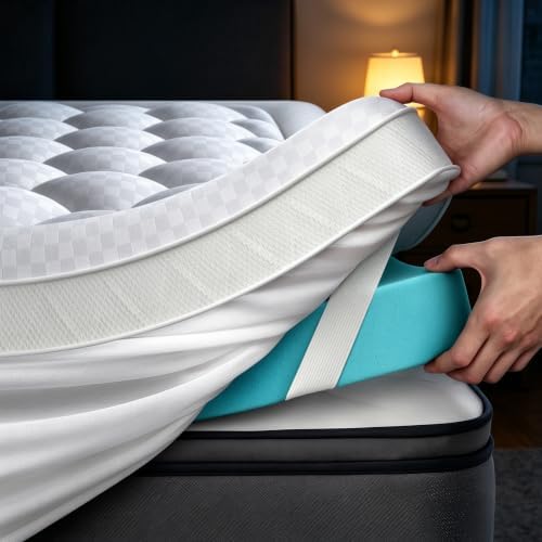 5 Inch Mega Support Memory Foam Queen Mattress Topper by Biteany