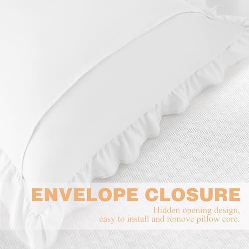 KKJIAF 2 Pack Ruffle Pillow Cases 26x26 Inches - Image 6