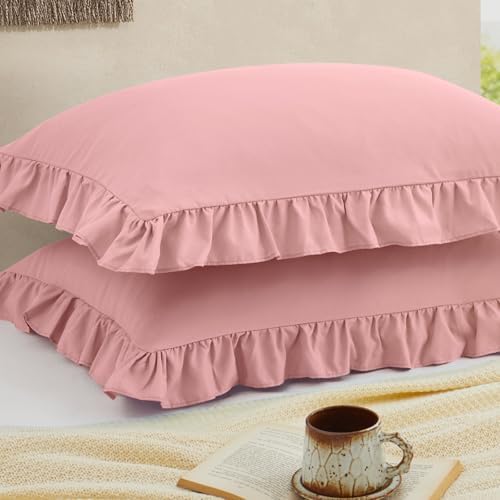 Ruffled Pillow Cases, King 20"x36" by Cobedzy