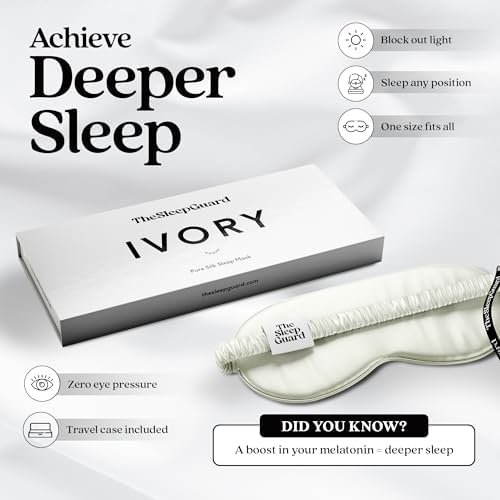 TheSleepGuard Pure Silk Sleep Mask Light Blocking Travel Essentials. Eye Masks - Image 3