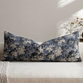 DEZENE Pack of 1 Vintage Floral Lumbar Pillow Covers 14x36 Boho Farmhouse by DEZENE