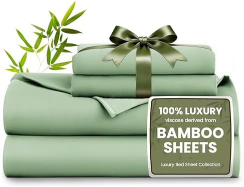 Love's cabin 4 Piece King Size Sheet Set, 100% Rayon Derived from Bamboo by Lovescabin