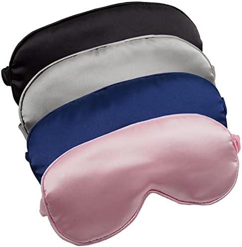 4 Pack Silky Sleep Masks, Satin Light Blocking Eye Masks by LERSVICVIL