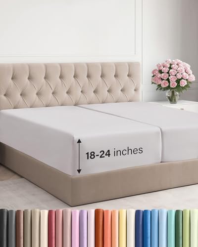 CGK Linens Extra Deep Split King Fitted Sheet Only by CGKUnlimited