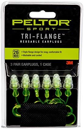 Peltor Sport Tri-Flange Corded Reusable Earplugs, 3 Pair, Noise Reduction - Image 5