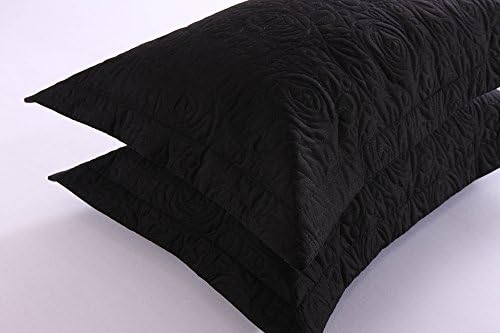 MarCielo 2-Piece Embroidered Pillow Shams, King Decorative Microfiber Pillow - Image 3