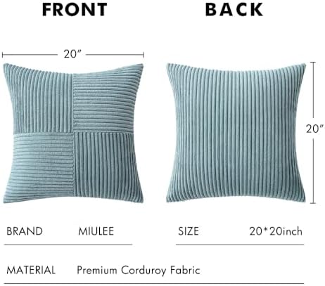 MIULEE Slate Blue Decorative Throw Pillow Covers - Image 6