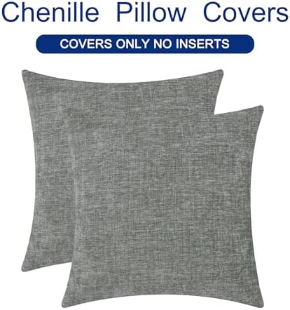 CaliTime Decorative Couch Throw Pillow Covers 26 X 26 Inches Medium Grey - Image 6