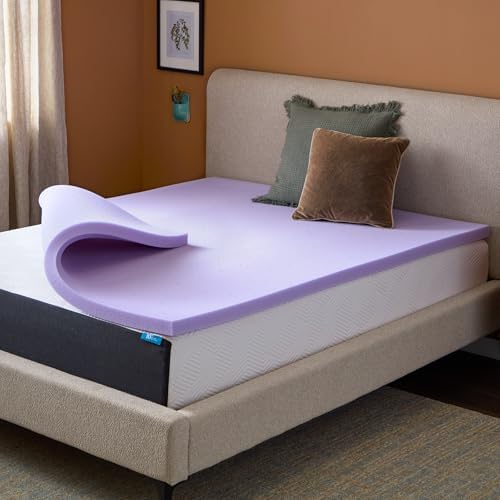 Lucid® 2" Lavender Memory Foam Mattress Topper – CertiPUR-US®, Twin XL by Lucid
