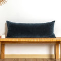 JoraLion Chenille Lumbar Pillow Covers 14X36 inch Dark Blue by JoraLion
