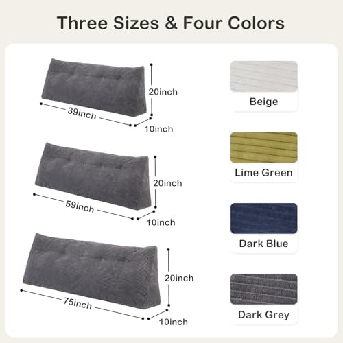 Headboard Pillow King, Wedge Pillow Headboard - Image 2