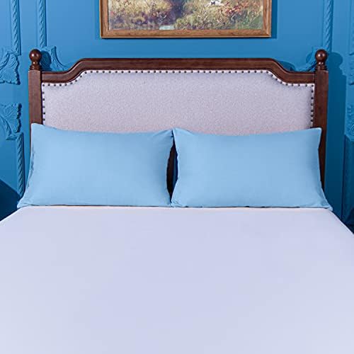 NTBAY Standard Microfiber Pillowcases, 2 Pack, 20 x 26, Sky Blue - Image 5