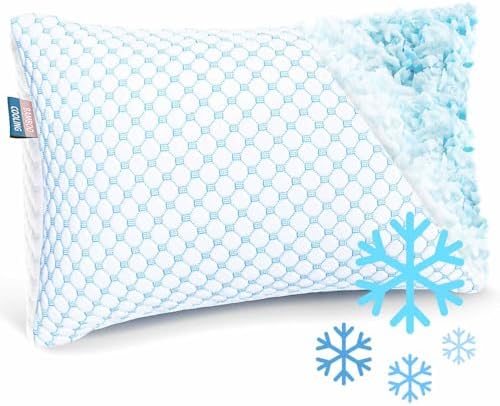 Nestl Cooling Pillow for Sleeping 1 Pack, Luxury Shredded Memory Foam Pillows by Nestl