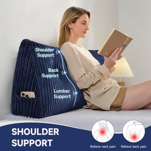 Z-hom Large Headboard Pillow Queen, NO ROLL Pillow, Wedge Pillow Headboard - Image 2