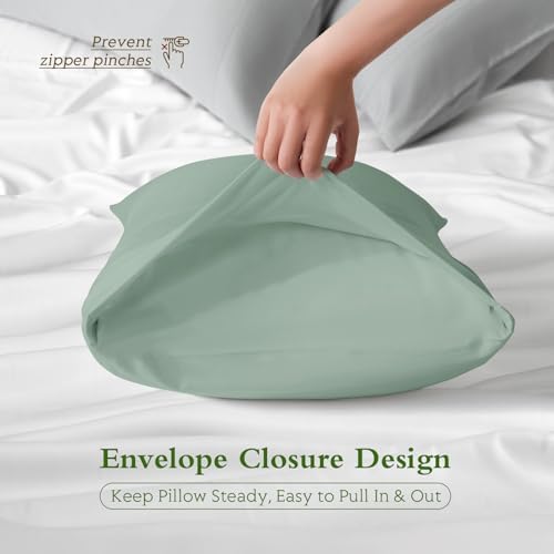 Cooling Pillowcases King Size Set of 2, Viscose Derived from Bamboo - Image 6