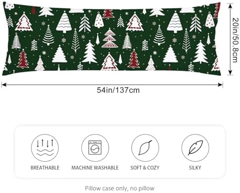 Christmas Body Pillow Cover 20x54 Long Pillow Case Protector - Image 2