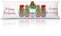 Chinoiserie Christmas Tree Body Pillow Cover 20x54, Grandmillennial Christmas by Unknown