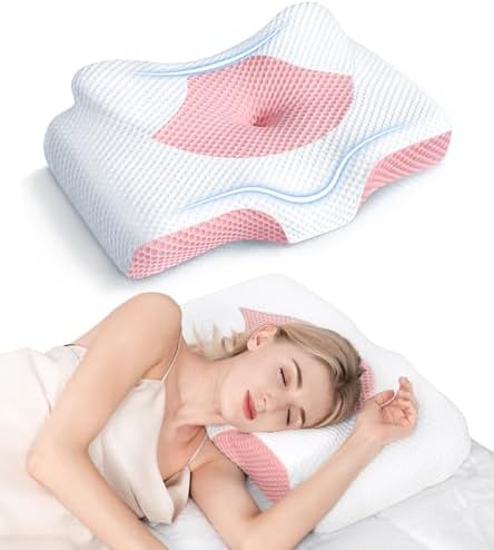 Osteo Cervical Pillow for Neck Pain Relief, Hollow Design Odorless Memory Foam by OSTEO