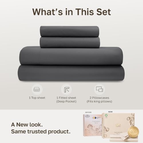 California Design Den 100% Organic Cotton Deep Pocket King Sheet Set - Image 3