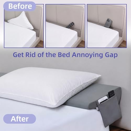 Vekkia King Bed Wedge Pillow for Headboard, Bed Gap Fille, Cover 0-6" Gap - Image 5