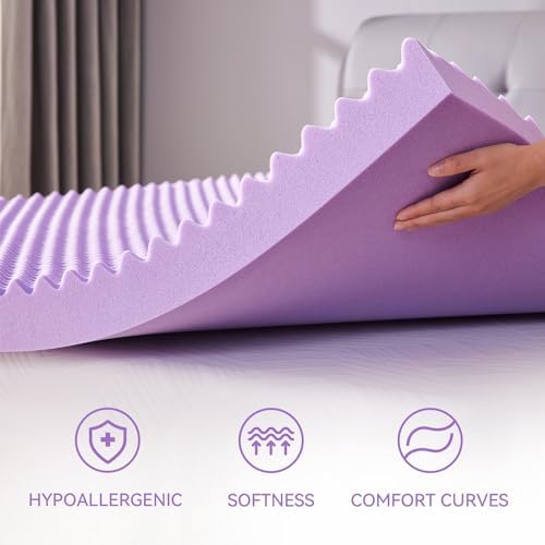 SINWEEK 3 Inch Egg Crate Memory Foam Mattress Topper Full Size, Soft Mattress - Image 4