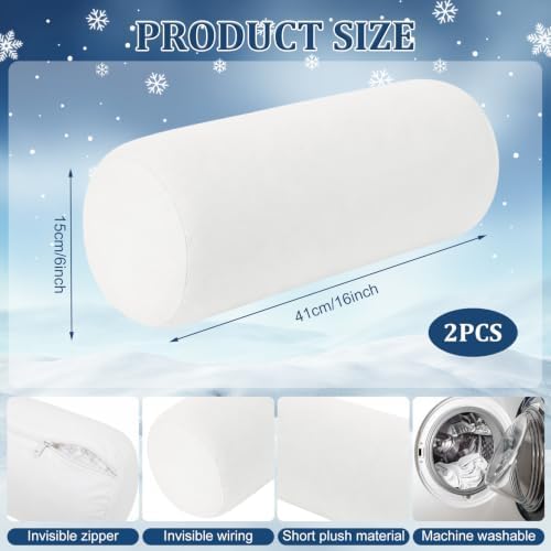Newwiee 2 Pcs Cooling Neck Roll Pillow Case, 16 x 6 Inch - Image 2