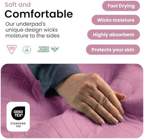 IMPROVIA® Washable Underpads, Heavy Absorbency Reusable Incontinence Pads - Image 4