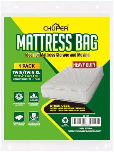Heavy-Duty Twin XL / Twin Mattress Bag by Unknown