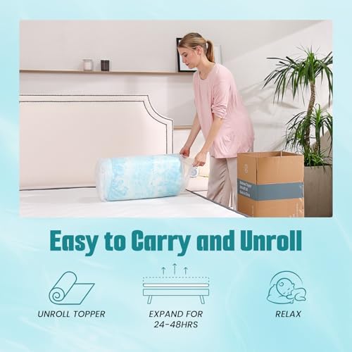 Mattress Toppers Memory Foam Cooling Gel Infused - Image 6