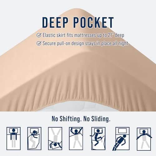 OLANLY Full Quilted Fitted Mattress Pad, Down Alternative Fill - Image 5