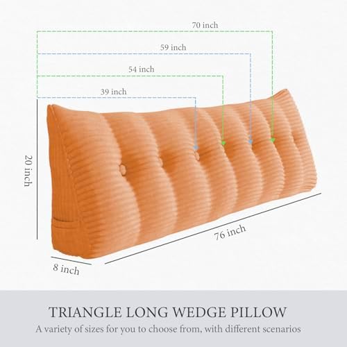 Headboard Pillow Queen, Bed Wedge Pillow Headboard Headrest - Image 4
