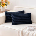Pack of 2 Faux Fur Christmas Throw Pillow Covers 12x20 Inch by Unknown