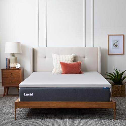 Lucid® 2" Bamboo Charcoal Memory Foam Topper – CertiPUR-US® – Cal King by Lucid
