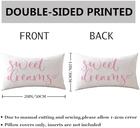 Bedding Decorative Lumbar Pillowcases Sweet Dreams Good Night Cushion Covers - Image 2