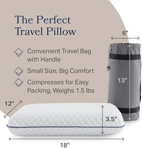 Weekender Cooling Gel Memory Foam Camping Pillow – Travel Size, Ventilated - Image 5