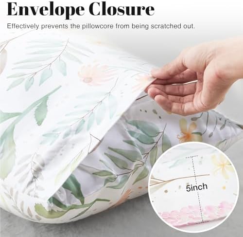 EXQ Home Satin Body Pillowcase for Hair and Skin- Multicolor Printed Flower - Image 5
