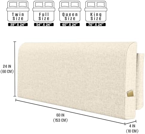 Queen Headboard Pillow Cushion, Wall Mounted No Drill Headboard Pad - Image 2