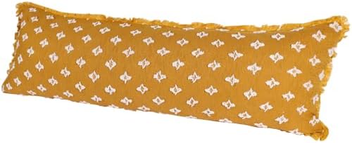 Boho Body Pillow Cover with Tassel Fringe, 3D Flower Patterned Decorative Extra - Image 2