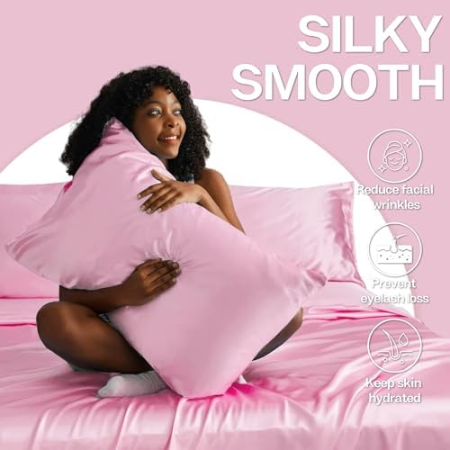 MR&HM Satin Pillowcase 2 Pack, Standard Size 20"x26" - Image 3