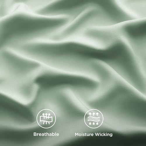 Bedsure PureWoven 100% Rayon Derived from Bamboo, Twin Bed Sheets, 3 Pieces - Image 4
